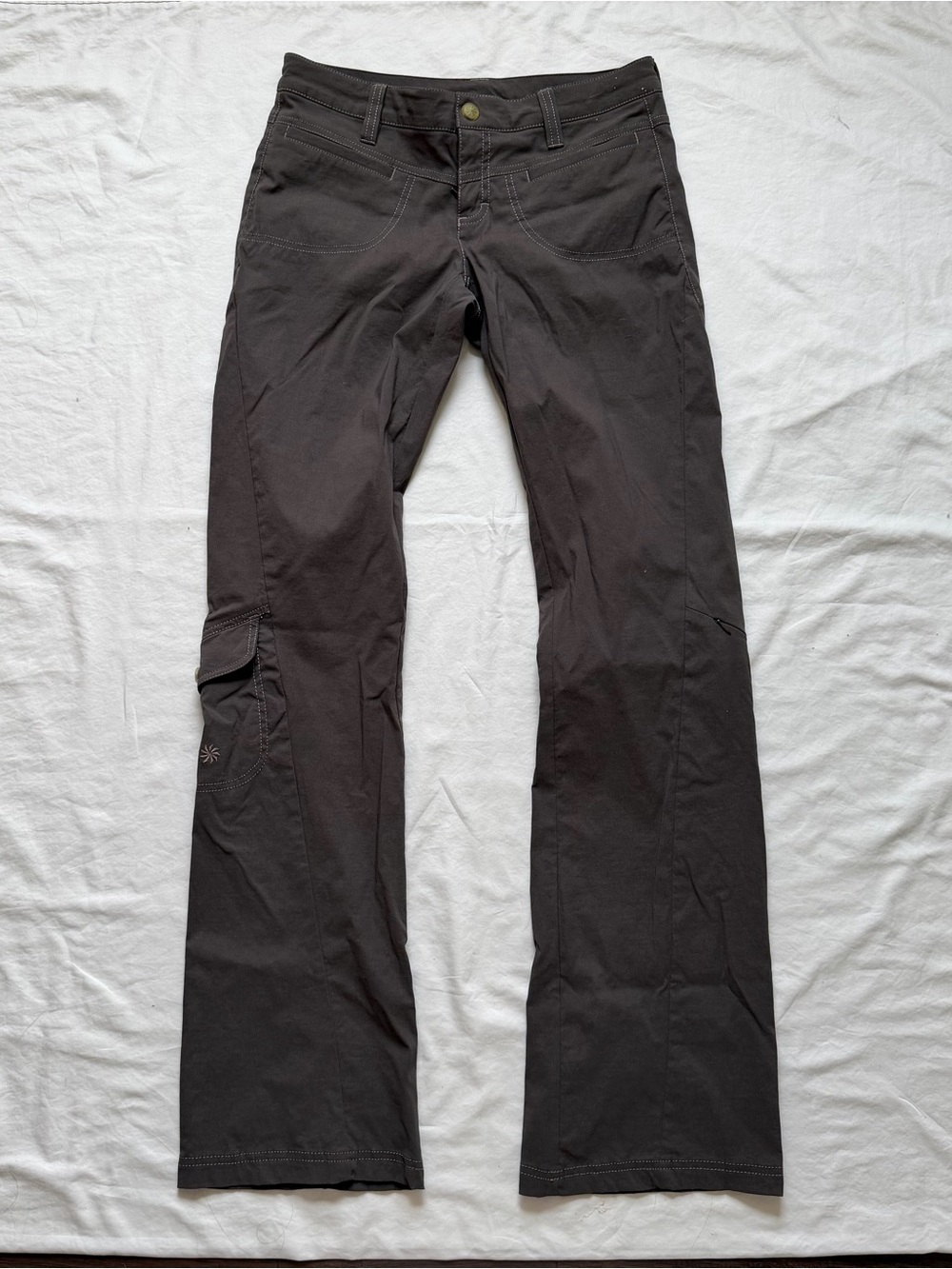 Vintage Athleta Low Rise Flare Nylon Hiking Cargo Pants 4T Gorpcore Y2K